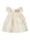Kinderkleid Ärmellos Leinen Beige