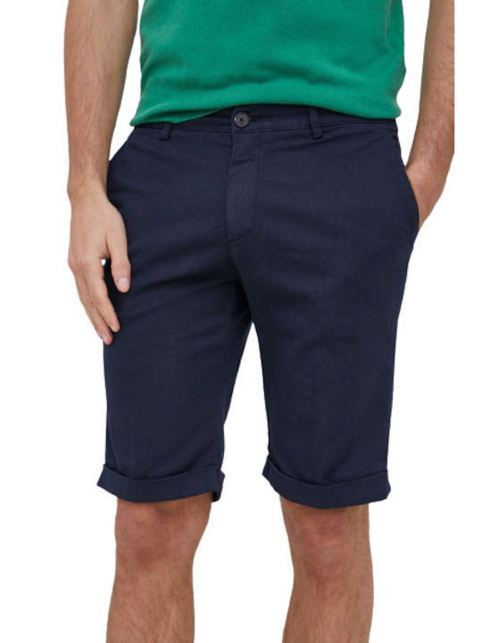 Trussardi Men's Chino Monochrome Shorts Navy Blue