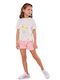 Εβίτα Kids Set with Shorts Summer 2pcs White