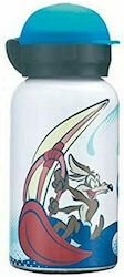 Polo Kids Aluminium Water Bottle Looney Tunes Coyote Light Blue 350ml