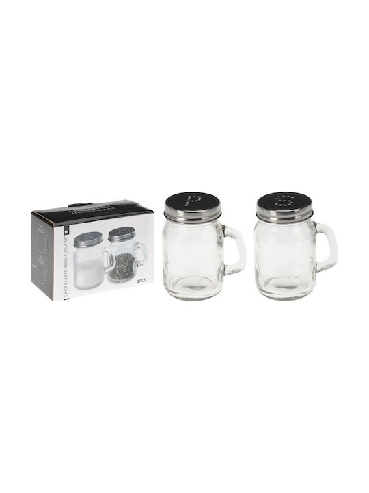 Salt and Pepper Set Glass 2pcs