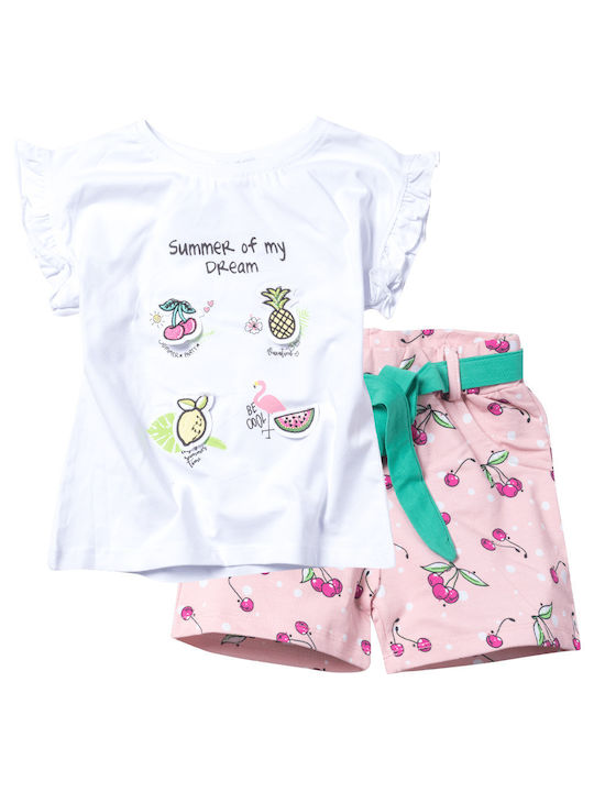 Εβίτα Kinder Set mit Shorts Sommer 2Stück Rosa