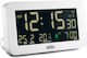 Braun Ψηφιακό Ρολόι Επιτραπέζιο με Ξυπνητήρι BC10 DCF-W Λευκό 67603