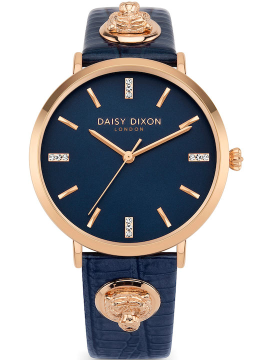 Daisy Dixon Kendall Γυναικείο Ρολόι 38mm Μπαταρίας με Μπλε Δερμάτινο Λουράκι