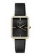 Rosefield The Octagon Damen Women's Watch with Black Leather Strap