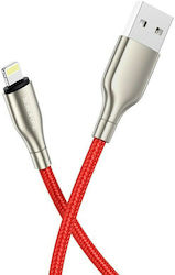 Borofone BX45 Geflochten USB-A zu Lightning Kabel Rot 1m
