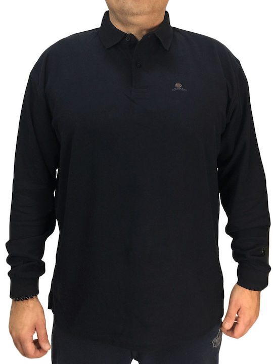 Polo Long Sleeve Blouse Navy Blue / Yellow