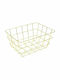 JK Home Decoration Decorative Basket Metallic Gold 24x18x21cm
