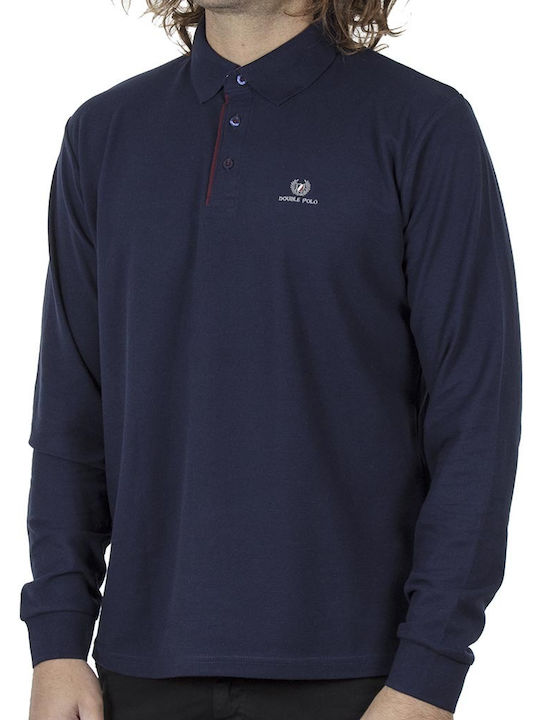 Double Tricou Polo Indigo