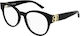 Balenciaga Damen Acetat Brillengestelle Schwarz BB0173O-001