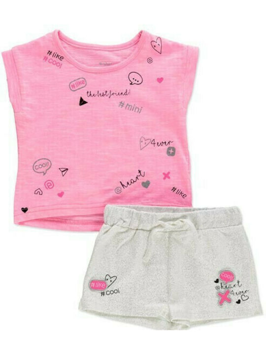 Losan Kids Set with Shorts Summer 2pcs Pink