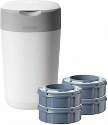 Tommee Tippee Diaper Disposal Bins Twist Click White 5pcs