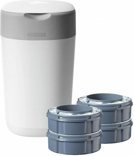 Tommee Tippee Twist Click Waste Bin for Diapers White 5 Pieces