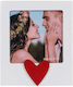 Out of the Blue Heart Photo Frame Wooden with Blue Frame