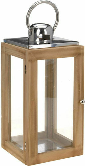 JK Home Decoration Floortop Wooden Lantern Φυσικό 18.5x18.5x41cm