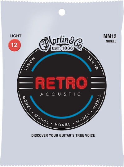 Martin Retro Σετ Χορδών Pure Nickel Ακουστικής Κιθάρας 12 - 54"