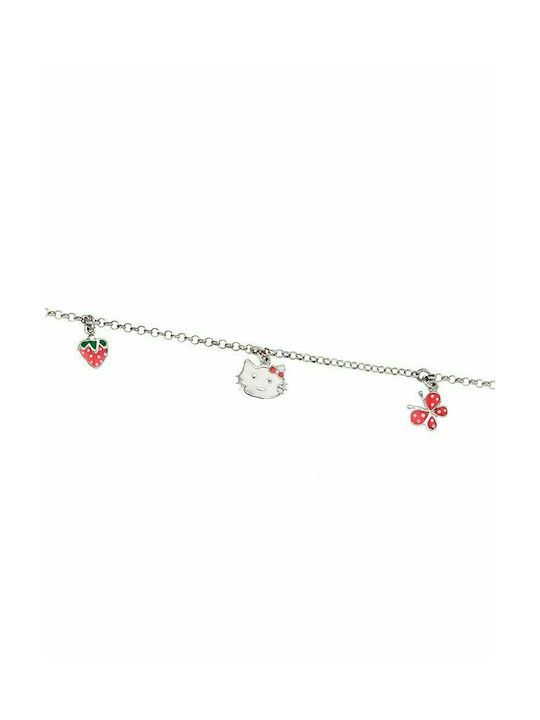 Children's bracelet with silver enamel