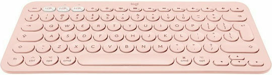 Logitech K380 for Mac Ασύρματο Bluetooth Πληκτρολόγιο Αγγλικό UK Συμβατό με Mac Ροζ