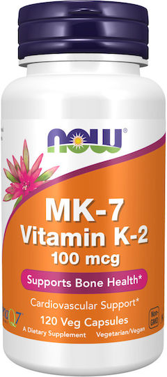 Now Foods MK-7 Vitamin K-2 Vitamin für die Knochengesundheit 100mcg 120 veg. Kappen
