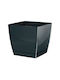 Marhome Coubi Square P Γλάστρα Πλαστική Γραφίτης 18x18x16.5εκ.