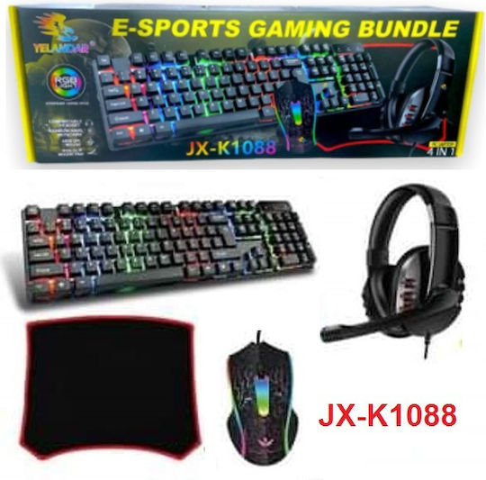 Yelandar Yelandar JX-K1088 Gaming Keyboard Set with RGB lighting & Mouse (English US)