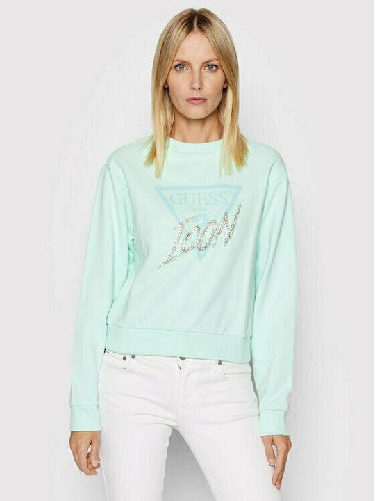 Guess Women's Sweatshirt Turquoise