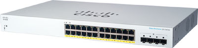 Cisco CBS220-24P-4G Gestionat L2 PoE++ Switch cu 24 Porturi Gigabit (1Gbps) Ethernet și 4 Porturi SFP