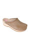 Berkemann Toeffler Women's Leather Anatomic Clogs Beige