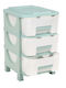 Homeplast Vesta Sertar Din Plastic Cu 3 Locuri Verde 42x38x60cm
