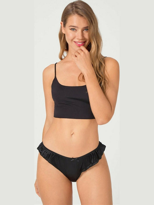 CottonHill Damen Zeichenfolge Schwarz