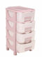 Homeplast Venus Drawers Plastic Pink 4 Slots 42x38x77cm