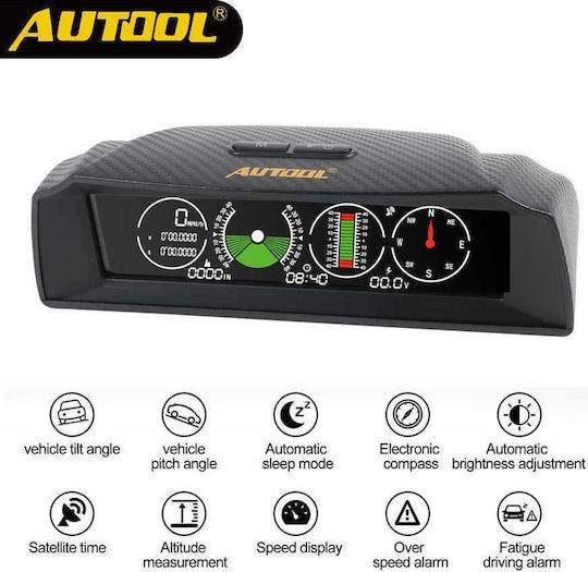 X90 Car Voltmeter, Inclinometer and Speedometer Digital Instrument Multifunctional Car GPS