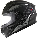 Yohe 981 Full Face Helmet with Sun Visor ECE 22.05 1450gr Black/Grey Thite Mat 981-G04-XS