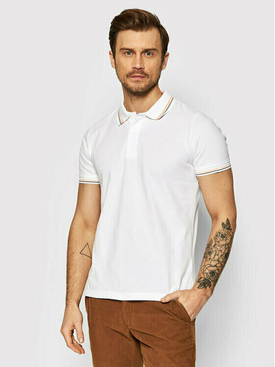 Geox Men's Short Sleeve Blouse Polo White