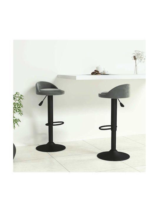 Hocker Bar mit Höhenverstellbar Dark Grey 2Stüc...