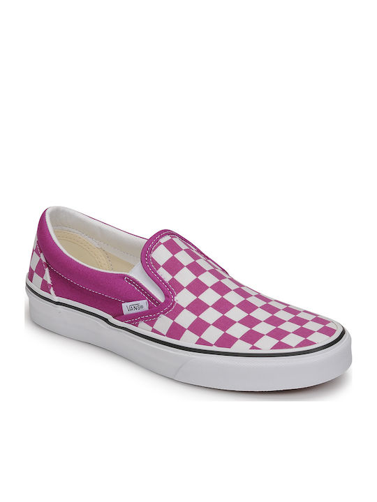 Vans Classic Γυναικεία Slip-On Πάνινα Ροζ