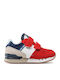 London One Παιδικά Sneakers με Σκρατς Κόκκινα