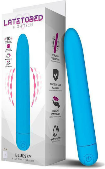 LateToBed Bluesky Clasic Vibrator Vibrator Easy Fun 18.5cm Mate Blue