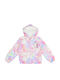 Shinny Unicorn Kids Casual Short Windproof Coat with Hood Pink
