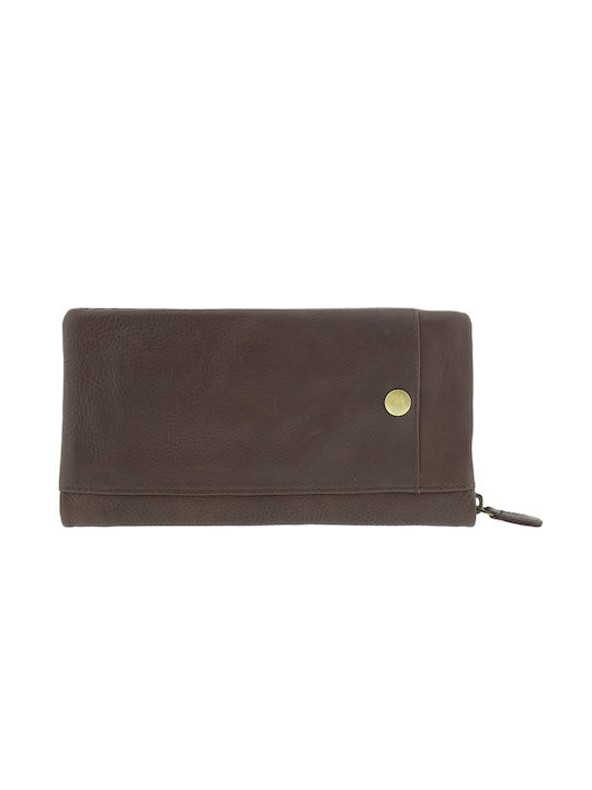 Ginis Men's Leather Wallet Brown