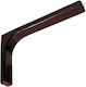 Eckregal Kunststoff in Braun Farbe 240x140mm 1Stück