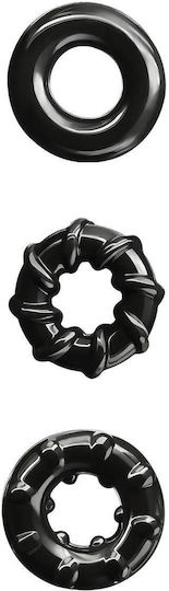 Ns Novelties Renegade Dyno Cock Rings Set Black