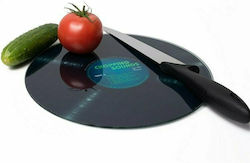 Round Glass Chopping Board Black