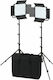 Nanlite 600CSA Bicolor LED DoubleKit Photography & Video Lighting Kit with 2 Lights 43W 3200 - 5600K with Tripod