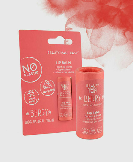 Beauty Made Easy Berry Lip Balsam Easy Paper Tube Lip Balm 6gr