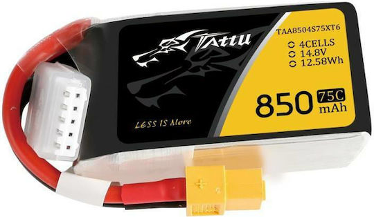 Tattu UAV Classic Μπαταρία Li-Po 14.8V 850mAh 75C 4S XT60 για Τηλεκατευθυνόμενο