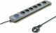 Qoltec Power Strip with Surge Protection 6 Positions with Switch and Cable 1.8m Gray