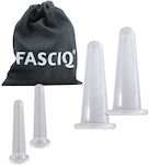 Fasciq - Cuppings Βεντούζες Σιλικόνης Προσώπου, Λαιμού & Ντεκολτέ Σετ 4 Τεμαχίων σε Θήκη (2xMedi, 2xMini)