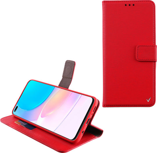 Volte-Tel Allure Magnet Brieftasche Synthetisches Leder Rot (Huawei Nova 8i)