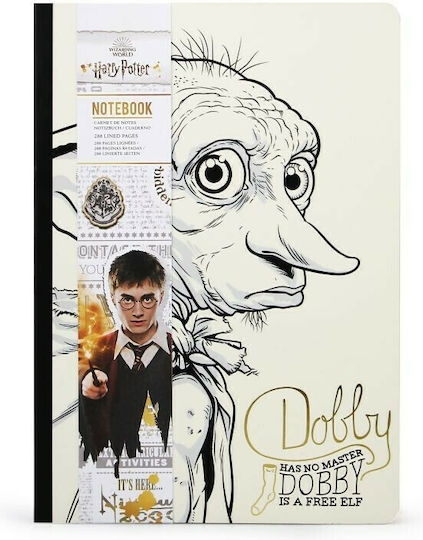 Wizarding World Dobby Carnet 240 Foi A5 Cu dungi Multicolor